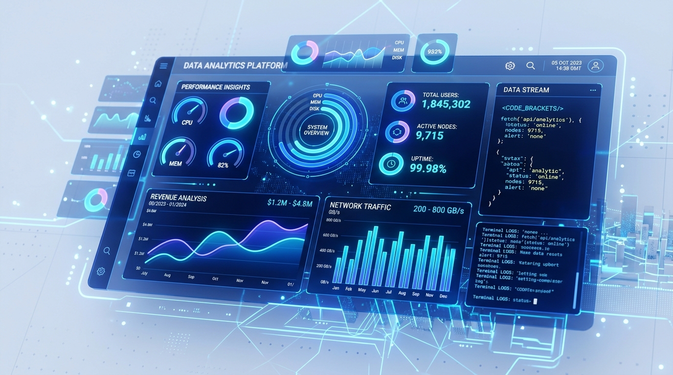 QS Technology Data Analytics Dashboard visual